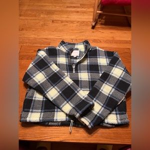 American Eagle fleece plaid jacket size small